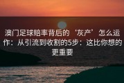 澳门足球賠率背后的‘灰产’怎么运作：从引流到收割的5步：这比你想的更重要