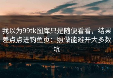 我以为99tk图库只是随便看看，结果差点点进钓鱼页：照做能避开大多数坑