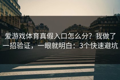 爱游戏体育真假入口怎么分？我做了一招验证，一眼就明白：3个快速避坑