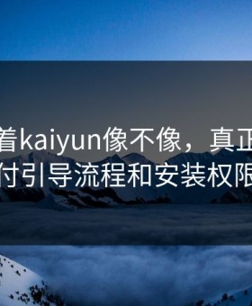 别只盯着kaiyun像不像，真正要看的是支付引导流程和安装权限提示